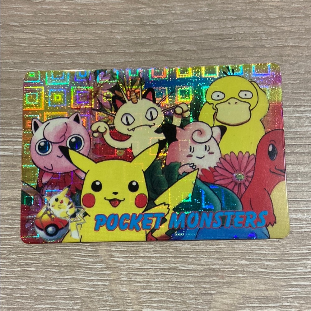 1998 Pocket Monsters Pokemon Bandai Vending Sticker Card Pikachu & Friends